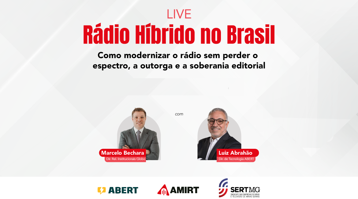 Rádio Híbrido no Brasil: live da AMIRT discute desafios e oportunidades do novo modelo